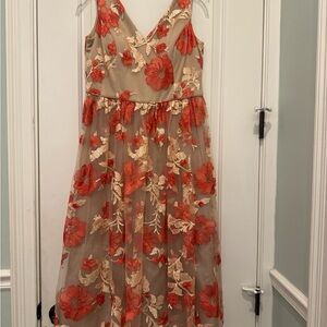 Calvin Klein Kids Dress - Red and Cream Floral